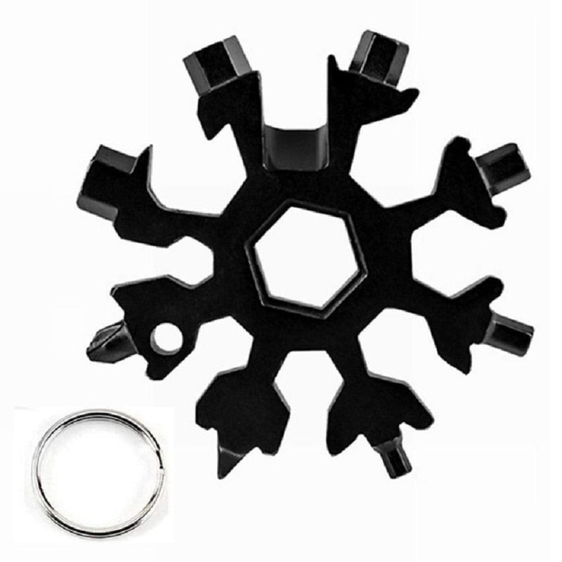 Universal Portable 18-in-1 EDC Snowflake Torque Wrench Stainless Steel ...